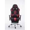 Silla Racing XL Limit En Tela Negro/rojo,Con reposapiés