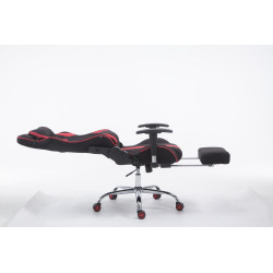 Silla Racing XL Limit En Tela Negro/rojo,Con reposapiés