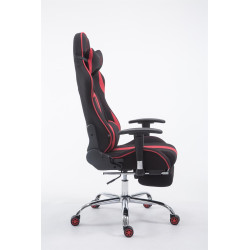 Silla Racing XL Limit En Tela Negro/rojo,Con reposapiés