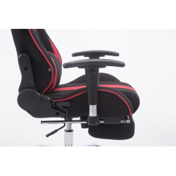 Silla Racing XL Limit En Tela Negro/rojo,Con reposapiés