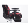 Silla Racing XL Limit En Tela Negro/rojo,Con reposapiés