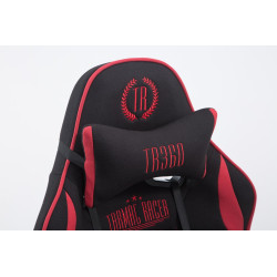 Silla Racing XL Limit En Tela Negro/rojo,Con reposapiés