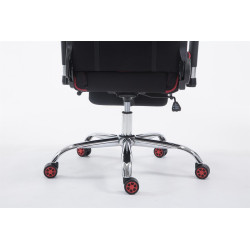 Silla Racing XL Limit En Tela Negro/rojo,Con reposapiés