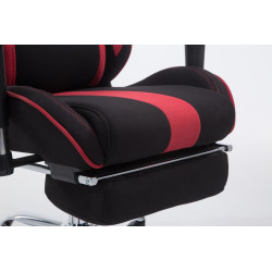 Silla Racing XL Limit En Tela Negro/rojo,Con reposapiés