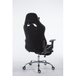 Silla Racing XL Limit En Tela Negro/blanco,Con reposapiés