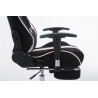 Silla Racing XL Limit En Tela Negro/blanco,Con reposapiés