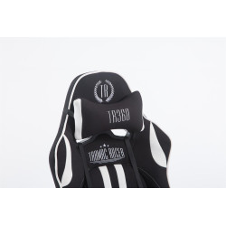 Silla Racing XL Limit En Tela Negro/blanco,Con reposapiés