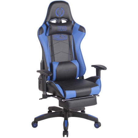 Silla Gaming Turbo Negro/azul,Simil cuero