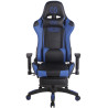 Silla Gaming Turbo Negro/azul,Simil cuero