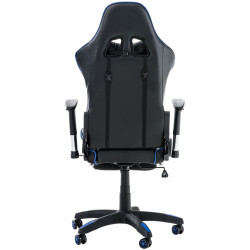 Silla Gaming Turbo Negro/azul,Simil cuero