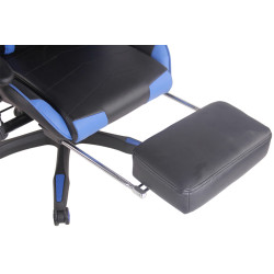 Silla Gaming Turbo Negro/azul,Simil cuero