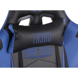 Silla Gaming Turbo Negro/azul,Simil cuero