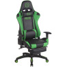 Silla Gaming Turbo Negro/verde,Simil cuero