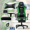 Silla Gaming Turbo Negro/verde,Simil cuero