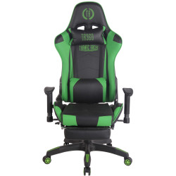 Silla Gaming Turbo Negro/verde,Simil cuero