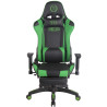 Silla Gaming Turbo Negro/verde,Simil cuero