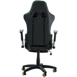 Silla Gaming Turbo Negro/verde,Simil cuero