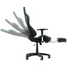 Silla Gaming Turbo Negro/verde,Simil cuero