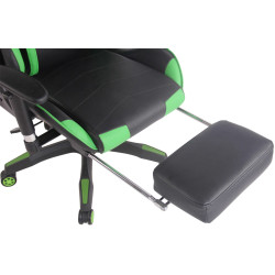 Silla Gaming Turbo Negro/verde,Simil cuero