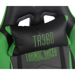 Silla Gaming Turbo Negro/verde,Simil cuero