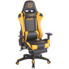 Silla Gaming Turbo Negro/amarillo,Simil cuero