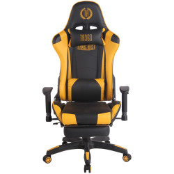 Silla Gaming Turbo Negro/amarillo,Simil cuero