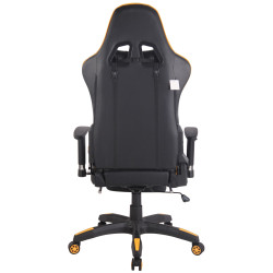 Silla Gaming Turbo Negro/amarillo,Simil cuero