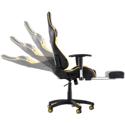 Silla Gaming Turbo Negro/amarillo,Simil cuero