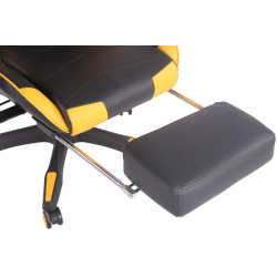 Silla Gaming Turbo Negro/amarillo,Simil cuero