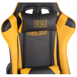 Silla Gaming Turbo Negro/amarillo,Simil cuero