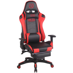 Silla Gaming Turbo Negro/rojo,Simil cuero