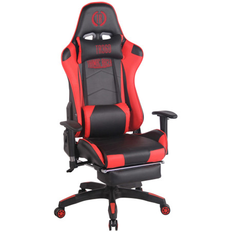 Silla Gaming Turbo Negro/rojo,Simil cuero