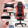 Silla Gaming Turbo Negro/rojo,Simil cuero