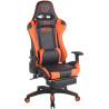 Silla Gaming Turbo Negro/naranja,Simil cuero