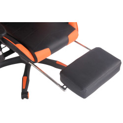 Silla Gaming Turbo Negro/naranja,Simil cuero