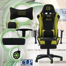 Silla Gaming Turbo Negro/verde,Tela