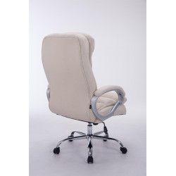 Silla De Oficina Vancouver XXL En Tela Crema