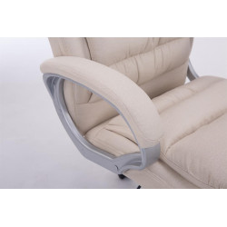 Silla De Oficina Vancouver XXL En Tela Crema