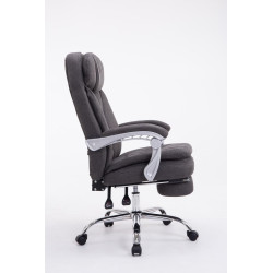 Silla de Oficina XL TROY Tapizada en Tela Gris oscuro