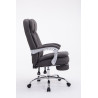 Silla de Oficina XL TROY Tapizada en Tela Gris oscuro