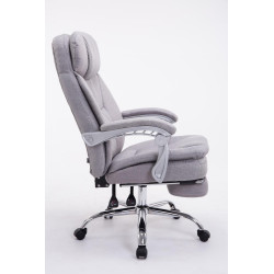 Silla de Oficina XL TROY Tapizada en Tela Gris