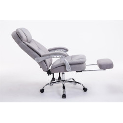 Silla de Oficina XL TROY Tapizada en Tela Gris