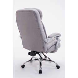 Silla de Oficina XL TROY Tapizada en Tela Gris