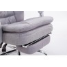 Silla de Oficina XL TROY Tapizada en Tela Gris