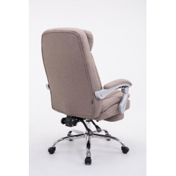 Silla de Oficina XL TROY Tapizada en Tela Gris topo