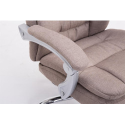 Silla de Oficina XL TROY Tapizada en Tela Gris topo