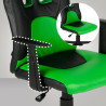 Silla de Escritorio Infantil Fun Negro/verde