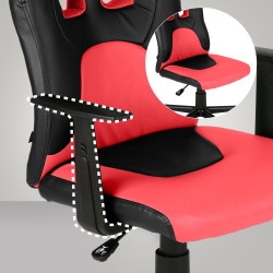 Silla de Escritorio Infantil Fun Negro/rojo