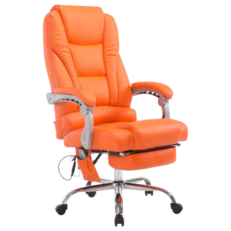 Silla De Oficina Pacific Con Función Masaje Naranja