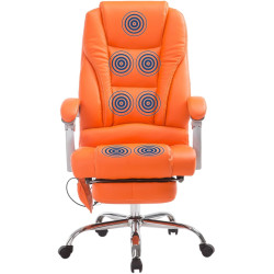 Silla De Oficina Pacific Con Función Masaje Naranja